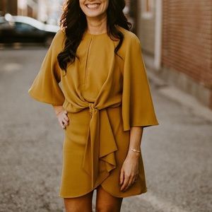 Topshop Mustard Dress - Size 2 - Worn Once